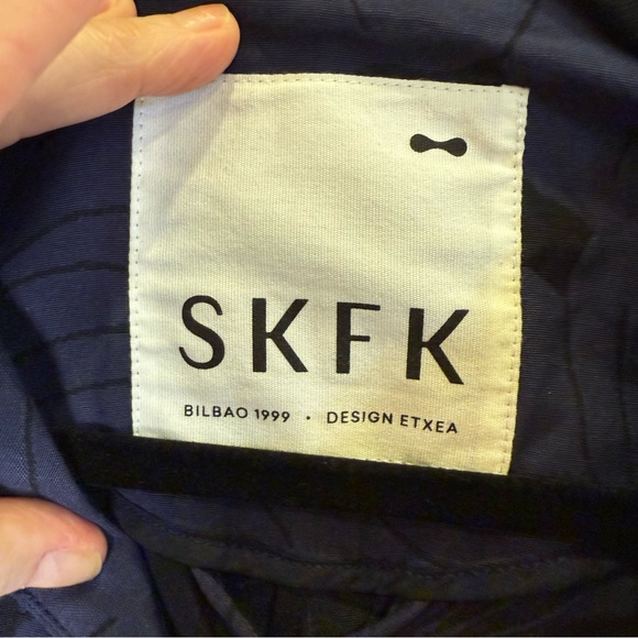 SKFK Women's Blue Black Kimono Style Floral Jacket sz M - Picture 5 of 11